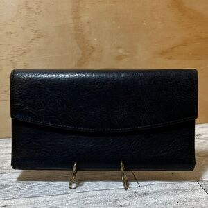 Vintage El Portal Black Leather Long Wallet